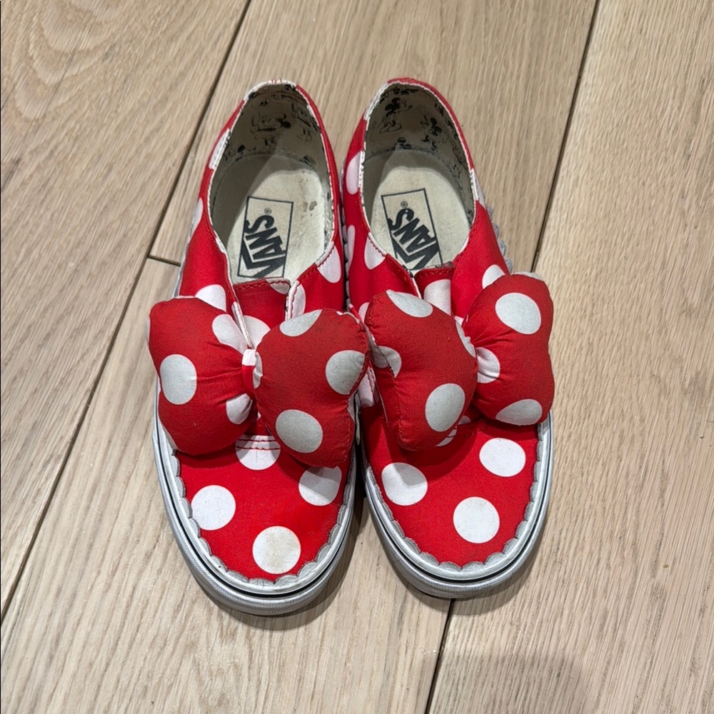 Vans limited edition Minnie Mouse Red Polka Dot Slip-On Shoes - women’s 7.5